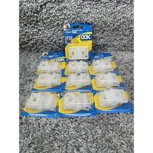 Lot Of 10 OOK White Vinyl Siding Christmas Decorations Hangers 4 Hooks Pack